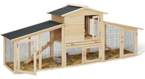 Probache, Pollaio VIP con doppia gabbia XXL in legno
