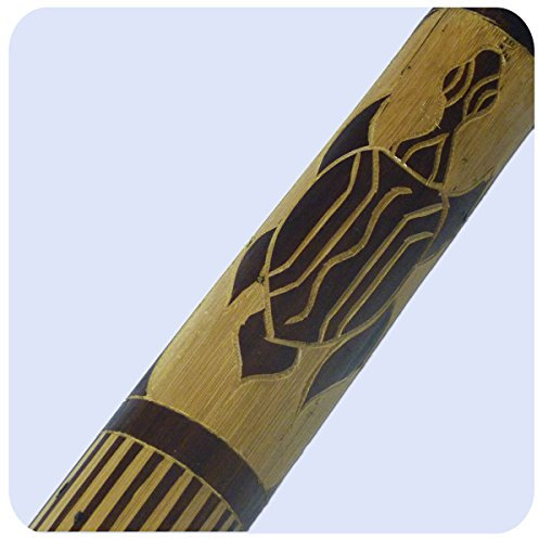 Regenmacher Rainstick Rainmaker Bambus Percussion Rhythmus Regenrohr Aborigine geschnitzt (60 cm)