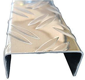 1500mm Aluminium U-Profil 20x100x20mm Abdeckprofil aus Aluminium Riffelblech Duett Tränenblech Kantblech kreativ bauen