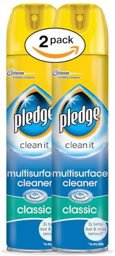 Pledge Spray 250ml Pack (2, Multi-Surface Classic)