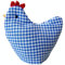 matches21 Eierwärmer Stoff Eiwärmer Huhn Landhaus kariert blau weiß & Herz gestickt für Küche & Tisch 12 cm