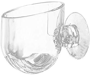 Gemini_mall Pflanzgefäß aus Glas mit 2 Saugnäpfen für Aquarien, Aquascaping, transparent
