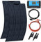 XINPUGUANG Kit Panneau Solaire 200W 12V, 2 pcs 100W 12V Flexible Module Solaire monocristallin, Contrôleur 20A pour Camping-Car, Bateau, Tente, Voiture, remorque, Batterie 12 V