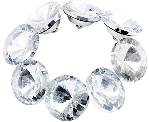 Coolty 60 Stück Strass Kristall Diamant Knöpfe für Kleidung Sofa Polster Kopfteil Deko Handwerk (30mm)