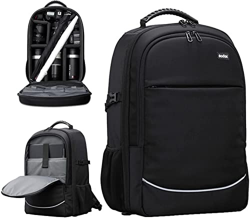 GODOX CB-20 Camera and Laptop Rucksack, Photography Knapsack for 15-inch Laptop Computer, Small Camera Backpack | Reflex Camera, DSLR Camera, DSLM Camera, Photography Light Stand Tripod Weather Proof