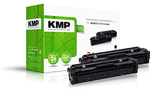 KMP H-T215DX Tonerkartusche, ersetzt HP 201X (CF400X), Schwarz, 2 Stück