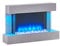 FLAMME Kingston Wall Mounted Fireplace up to 60 with 3 Flame Colours and 13 Mood Lighting Options (39 CEMENT GREY)