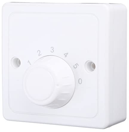 Gereiny 220V Regolazione Universale Interruttore di Controllo della Velocità del Ventilatore a Soffitto Pulsante a Parete Interruttore Dimmer Cinque Marce Regolatore di Velocità del Ventilatore Bianco