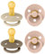 BIBS Colour Schnuller 4er-Pack, BPA-frei, Kirschform Nippel. Naturkautschuk/Latex, Hergestellt in Dänemark. 6-18 Monate (4er Pack), Baby Blush Colours