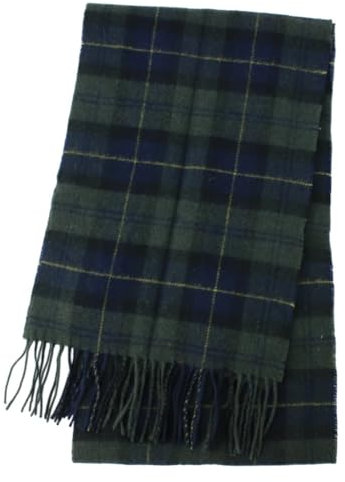 Barbour USC0001-TN28 Tartan Lambswool Scarf Olive Night Schal Herren, Olive Night, Einheitsgröße