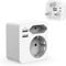 Hoppac Adaptateur Anglais, Francais Deux Ports USB 2.4A, France vers UK avec Prise European and Schuko, Type G Utilisation Au Royaume-Uni