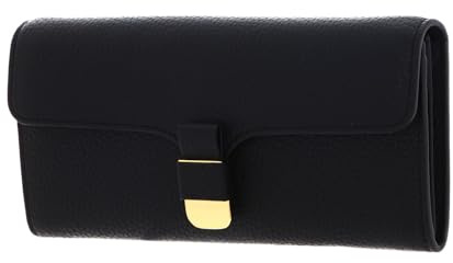 Coccinelle Leder Geldbörse Neofirenze Soft Wallet Grained Leather Noir schwarz