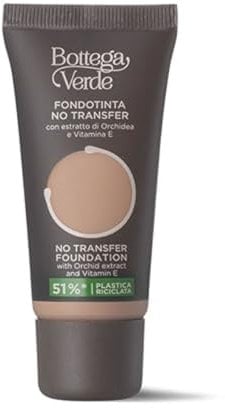 Bottega Verde - Fondotinta No Transfer con estratto di Orchidea e Vitamina E (30 ml) - caramello