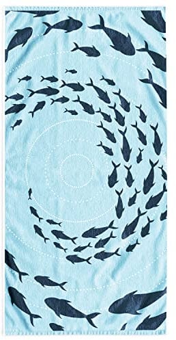 DecoKing Strandtuch groß 90x180 cm Baumwolle Frottee Velours Badetuch blau dunkelblau Shoal