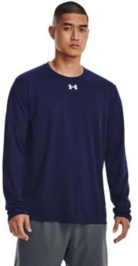 Tech Tee LS T-Shirt by Under Armour, Midnight Navy / White, 3XL