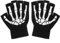 WLLHYF Halloween-Skelett-Handschuhe Totenkopf-Knochen-Halbfinger-Handschuhe Leuchtet im Dunkeln Halloween-Kostüm-Zubehör für Männer Frauen Kinder Kostüm Cosplay