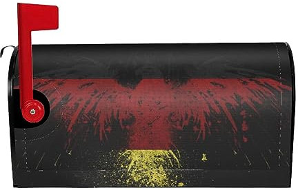 Briefkastenabdeckungen mit Deutschland-Flagge, Adler-Druck, magnetische Briefkastenabdeckung, wasserdicht, Briefkastenabdeckungen für Zuhause, Outdoor, Garten, 64,8 x 53,3 cm