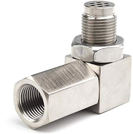 Extensor de Sensor de Oxígeno, 90 ° Sonda Lambda de Oxígeno O2 M18 * 1,5, Sensor de Oxígeno del Coche, Exhaust System Lambda Sensor Eliminator for Car, Truck