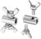 PATIKIL 6mm Hole Wire Rope Clips, 2Pcs 304 Stainless Steel Single Hole Hand Twisted Wire Clamps Fasteners Screws for Steel Wire, Silver