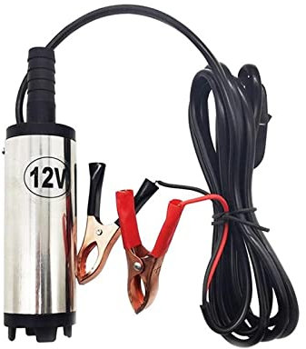 PIGENE Adjustable Small submersible pump 38mm Electric Oil Pump 12V 24V For Pumping Oil Water Submersible Aluminum Alloy Shell 12L/min Fuel Transfer Pump (Color : One-size 12V 38mm)