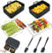 YQL 7PCS Air Fryer Accessories Reusable for Ninja Foodi Max Dual Zone AF400UK/AF400UKCP/Ninja Double Sack XL 9.5L SL400UK, Including Silicone Air Fryer Liners&Racks&other accessories for Double Basket