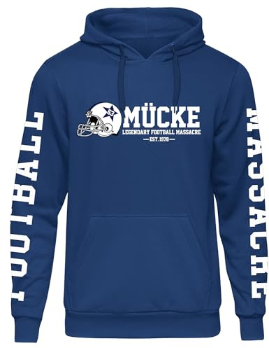 UGLYSHIRT Mücke 63 Herren Kapuzenpullover | Football Premium Hoodie Weltkulturerbe Pullover | Ärmeldruck M5