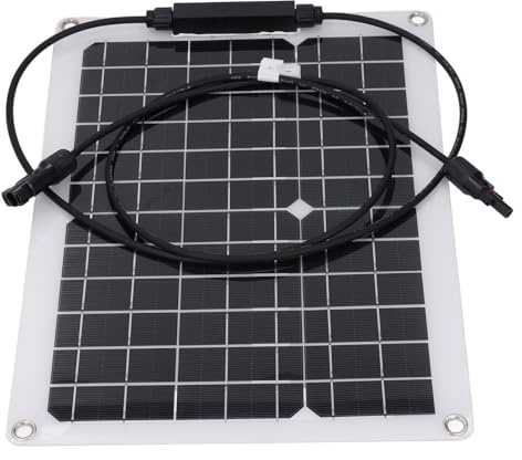15-W-Solarpanel, Leistungsstarkes, Tragbares, Flexibles Monokristallines Solarpanel, Solarpanel-Ladegerät mit Anschlüssen für Wohnmobil, Yacht, 12-V-Autobatterie
