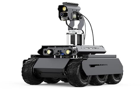 Waveshare UGV Rover Open-Source 6 Wheels 4WD AI Robot,Compatible with Raspberry Pi 5, Dual Controllers, Comes with Pan-Tilt Module, PI5-4GB Included