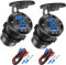2 Pack 4 Puertos 12V Enchufe USB Cargador Aluminio, 78W Dual PD & QC Puerto U-S-B Múltiple para Coche, USB C Cigarette Lighter Replacement con Voltímetro Impermeable para Marina Barco Motocicleta RV