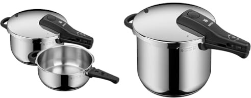 WMF Perfect One Pot Schnellkochtopf Set Induktion 2-teilig & Perfect One Pot Schnellkochtopf Induktion 6,5l, Dampfkochtopf