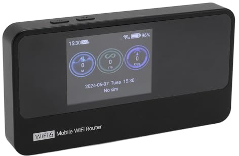 5G WiFi Mobile Hotspot, Local and International Coverage Router, 2.5 Screen, 16 Connected Devices, 10000mAh Power Bank, Portable WiFi Router with SIM Card Slot for Travel