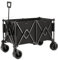 Bollerwagen Handwagen, Outdoor Folding Utility Wagon Outdoor Camping Trolley Tragbarer Handwagen Mit Bremse, Garten Utility Truck Gartenwagen Strandwagen(Black)
