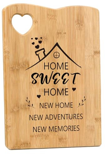Bamboo Chopping Board - Housewarming Gift Ideas for New Home, Couple or Men