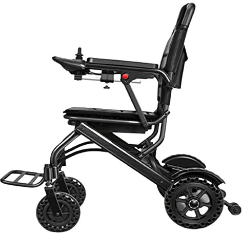 Leichter, faltbarer Elektrorollstuhl, tragbarer Mobilitätsroller mit vollständiger Liegefunktion und hochfestem Rahmen aus Karbonstahl