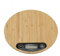Digital Scales, 5kg/1g Round Bamboo Baking Scale Wood LED Display Electronic Kitchen Portable Weight Scale Food Scale Food Weight Measurement, Multifunctional Scale