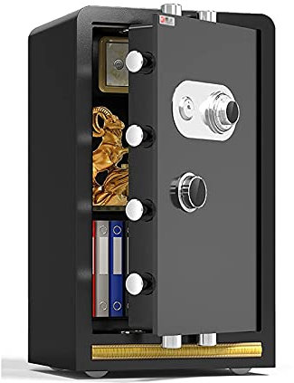 Strongbox Sicherer und langlebiger feuerfester wasserdichter Safe, Sicherheitssafe, digitaler Schranksafe, feuerfester und diebstahlsicherer Safe, großer 80-cm-Sicherheitsschrank aus Stahl, bohrsiche