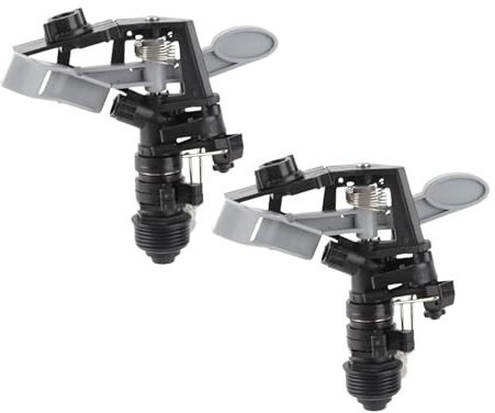 Segrehy Rocker Arm Garden Sprinkler Drehende Bewässerung Wasser Sprühung Premium Edelstahl Langable Wide Deckung Einstellbarer Wasserdruck ideal für landwirtschaftliche und