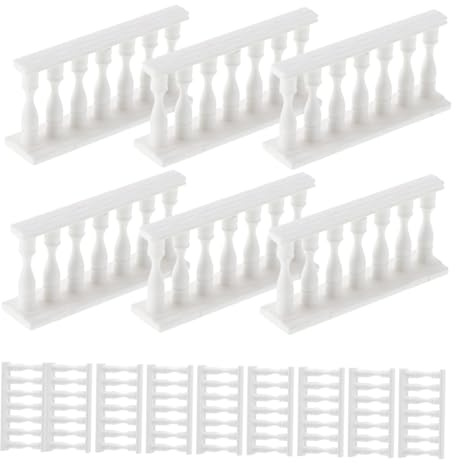 Garneck 15 Stück Harzzaun Gartenzäune Garten Mini Zaun Modell Wohnkultur Dekorative Zäune Miniaturzaun Für Handwerk Spielzeugzaun Für Nutztiere Miniatur Gartenzaun Simulationszaun Weiß