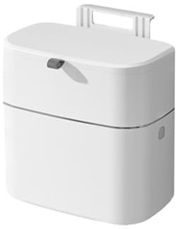 ZAYIUKI Poubelle de cuisine à compost avec couvercle à suspendre au mur pour une utilisation sur le plan de travail en intérieur 8 l 10 l