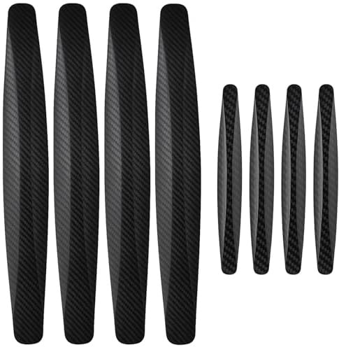 Richunie 8 Piezas Protector Parachoques Coche Protector Coche Protector Lateral Coche,Negro (2 Tamaños)