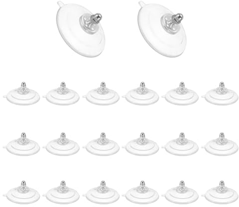 PATIKIL Suction Cups with M4 x 6 Screws Nut 1.8(45mm), 20 Set PVC Plastic Clear Strong Adhesive Suction Holder Sucker Pads for Window Glass Mirror Wall Door Kitchen Bathroom