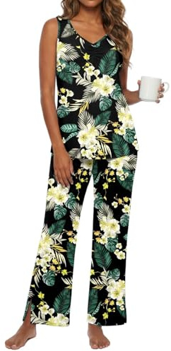 PrinStory Ensemble de vêtements de détente à fente latérale pour l'été
