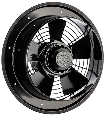 Industrie Ventilator Axiallüfter 230V – Wand & Fensterlüfter für Zu- und Abluft, leise, Drehzahlregelbar Axialventilator 200-mm250mm-300mm-350mm (BDRAX) (250)