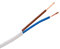 Schlauch-Leitung, weiß, 2 adrig, H05 VV-F 2G 0,75 mm² für flexible Verlegung, 300V, Strom-Kabel für mittlere Beanspruchung (10 Meter)
