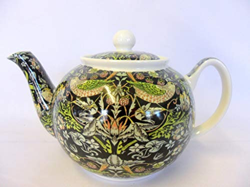 Heron Cross Pottery 2 Cup teapot in William Morris Strawberry Thief Design for The Abbeydale Collection