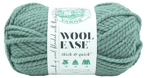 Lion Brand Yarn Wool-Ease Dickes und schnelles Garn, weiches und sperriges Garn zum Stricken, Häkeln und Basteln, 1 Knäuel, Sukkulenten