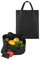 Relaxdays Stoffbeutel 10er Set, unbedruckt, zum Einkaufen, kurze Henkel, große Einkaufsbeutel H x B 49,5 x 40cm, schwarz