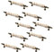 Set of 10 NUZAMAS Vintage Ceramic Cabinet Door Handles, Furniture Drawer Handles, Zinc Alloy, 140mm Long, Kitchen Cabinet Wardrobe Knobs Bars, Center to Center 96mm