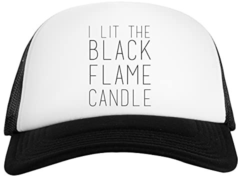 Black Flame Candle Weiß Schwarz Unisex Baseball Cap White Black