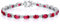 GEMLANTO Armband Damen 925 Sterling Silber Rubin Tennis Armband Frauen Juli Geburtsstein Schmuck Geschenk für Valentinstag Verlobung Geburtstags Muttertags Weihnachten